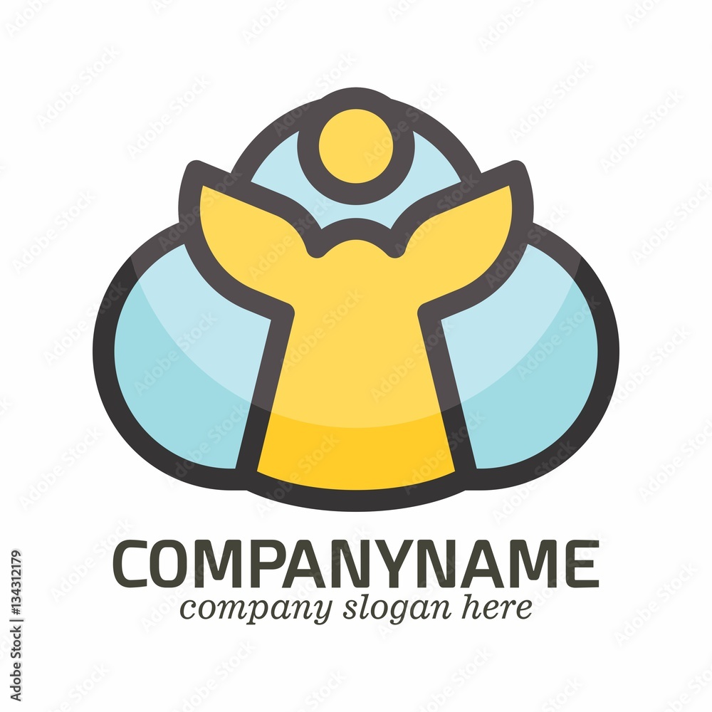 Angel logo vector icon Template Angel logo vector icon Template