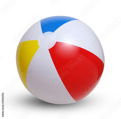 Beach ball on a white photo