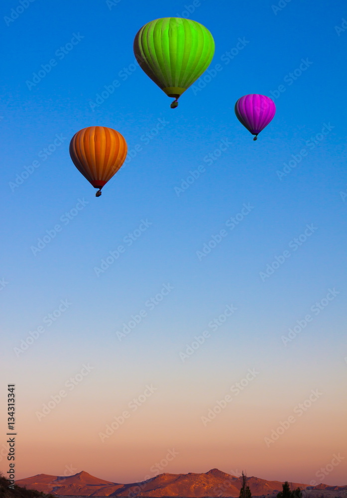 Cappadocia. Balloons at sunset. Cappadocia. Balloons at sunset.