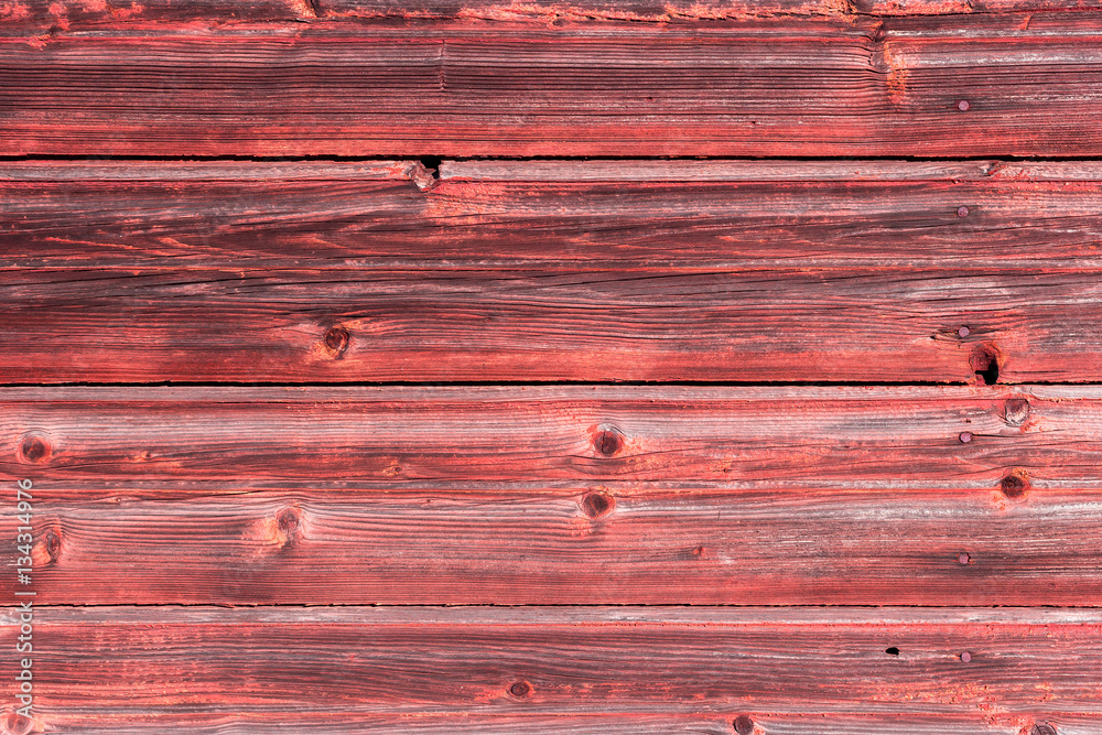 Fototapeta premium The old red wood texture with natural patterns