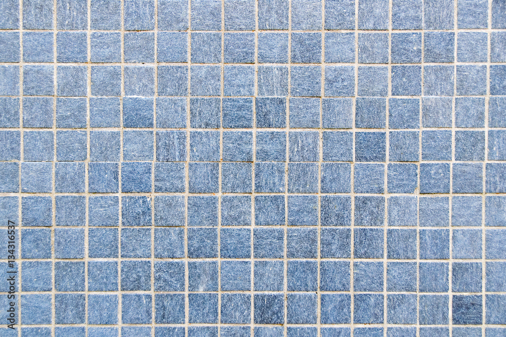 Blue Mosaic floor tile for texture background Blue Mosaic floor tile for texture background