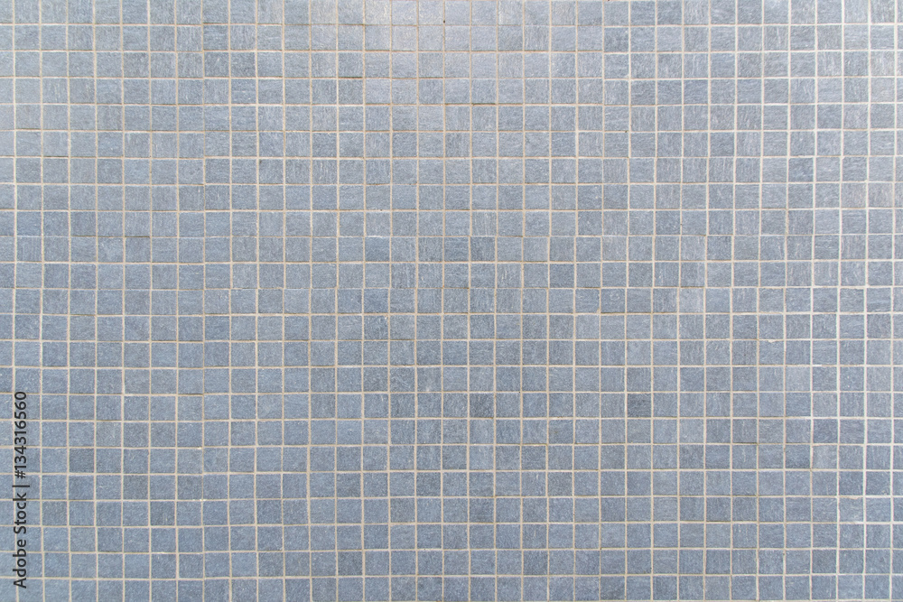 Fototapeta premium Blue gray Mosaic floor tile for texture background