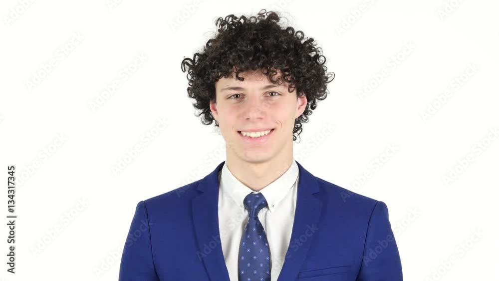 Smiling Happy Young Businessman, White Background Smiling Happy Young Businessman, White Background