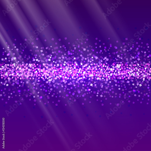 Foto Glitter and bright sand, dark background