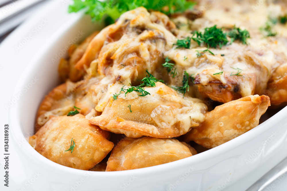 Dumplings with mushroom sauce Dumplings with mushroom sauce