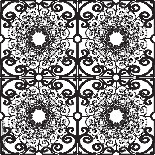 Seamless background with twisted metal bars