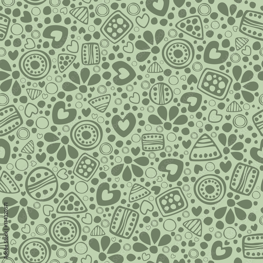 Seamless vector decorative hand drawn pattern. Blue ethnic endless background with ornamental decorative elements with traditional motives, tribal geometric figures, dots and flowers. Seamless vector decorative hand drawn pattern. Blue ethnic endless background with ornamental decorative elements with traditional motives, tribal geometric figures, dots and flowers.