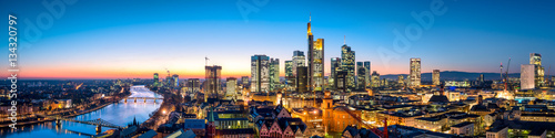 Frankfurt Skyline am Abend photo