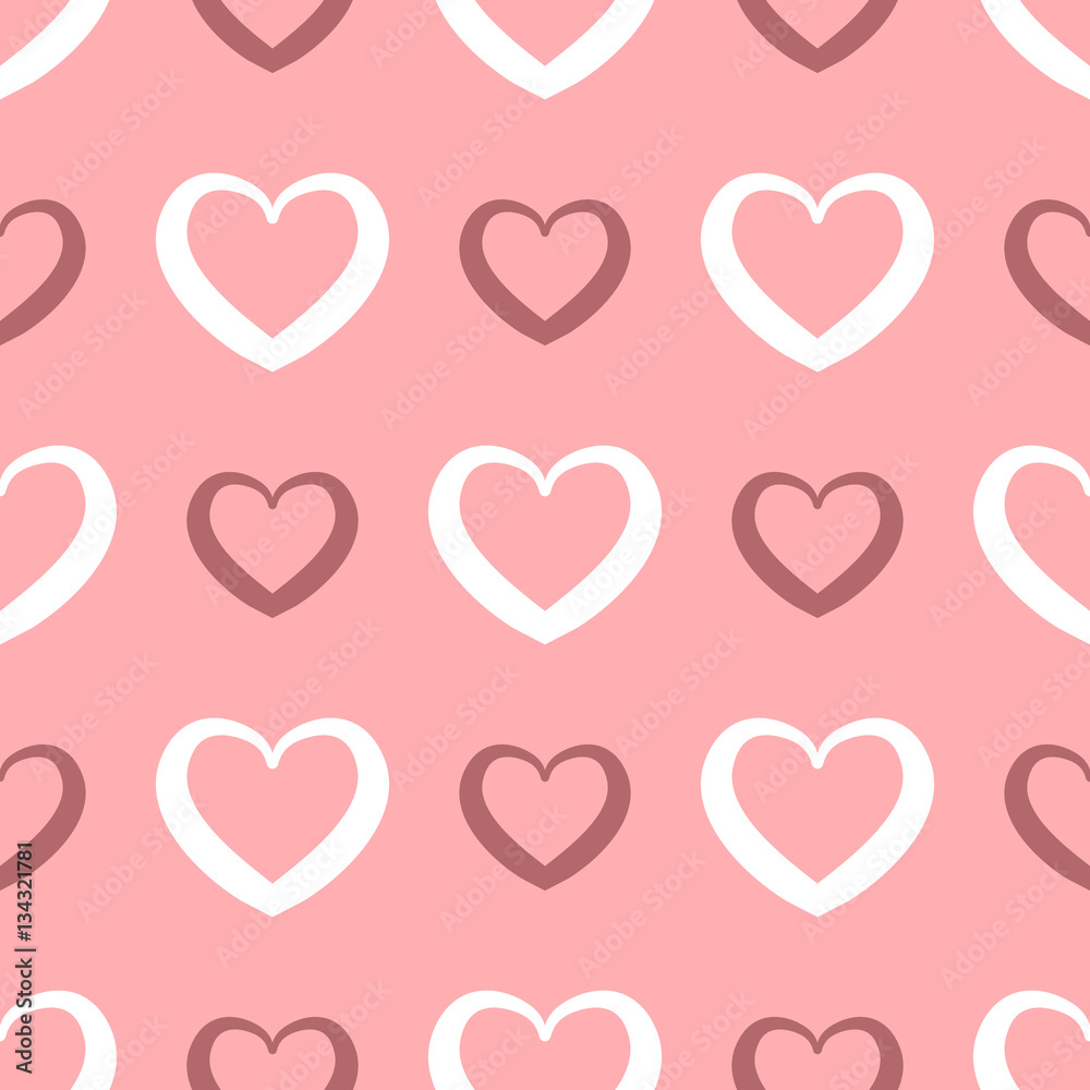 Repeating the contours of the heart. Seamless pattern. Repeating the contours of the heart. Seamless pattern.