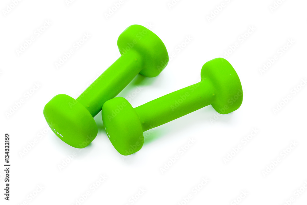 Dumbbells isolated on white Dumbbells isolated on white