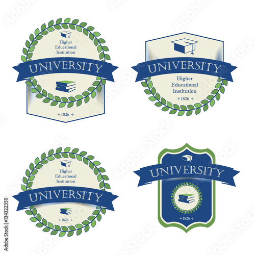 Icon, sign college, university. Icons set. Vector