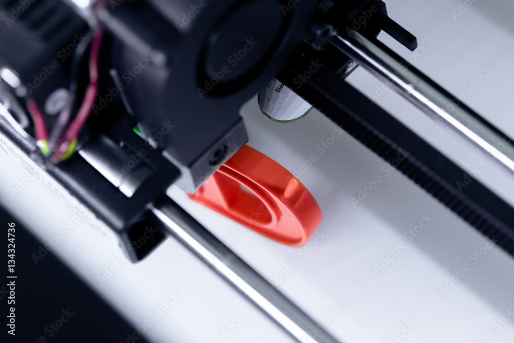 White 3D printing piece White 3D printing piece
