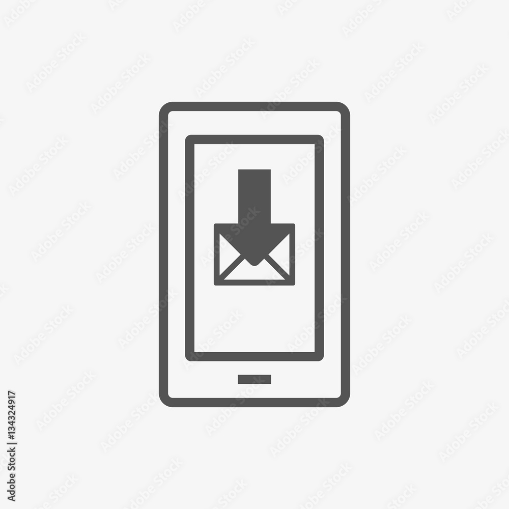 stock vector smartphone email or sms icon mobile mail sign simbol stock vector smartphone email or sms icon mobile mail sign simbol