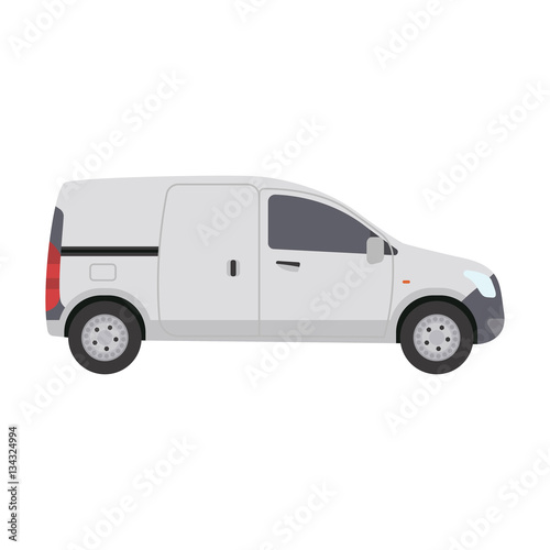 Car vechicle mini van transport vector.