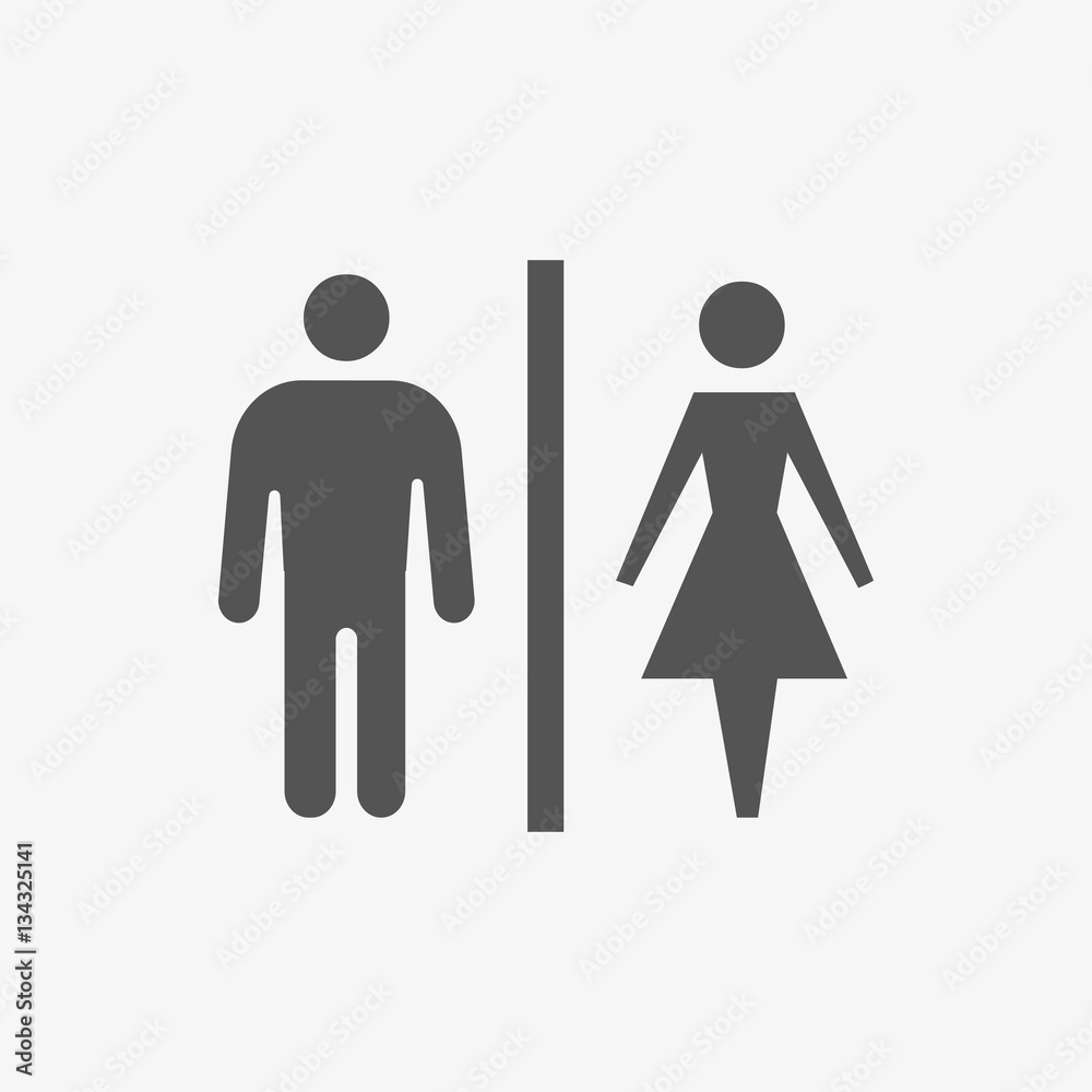 toilet man woman icon stock vector illustration flat design toilet man woman icon stock vector illustration flat design