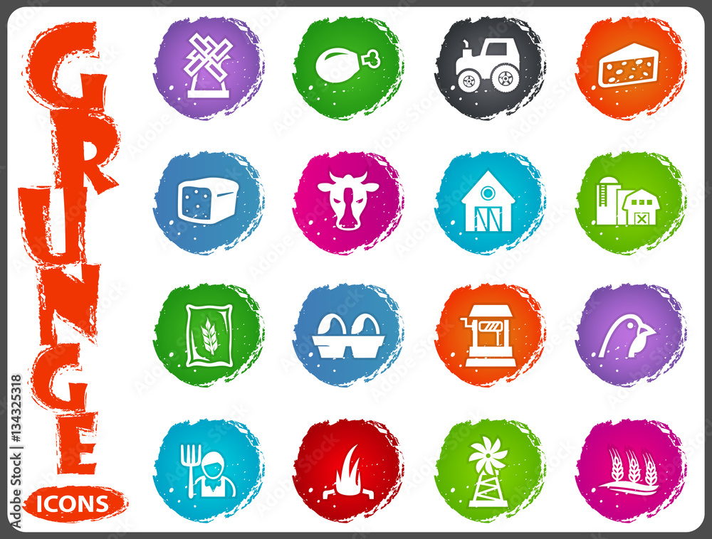 Agriculture and farming icons set Agriculture and farming icons set
