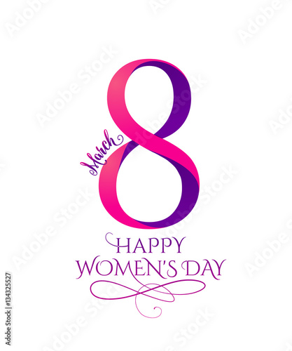 Vector illustration of 8 march womens day greeting