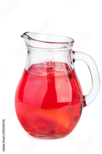 Jug with stewed fruits