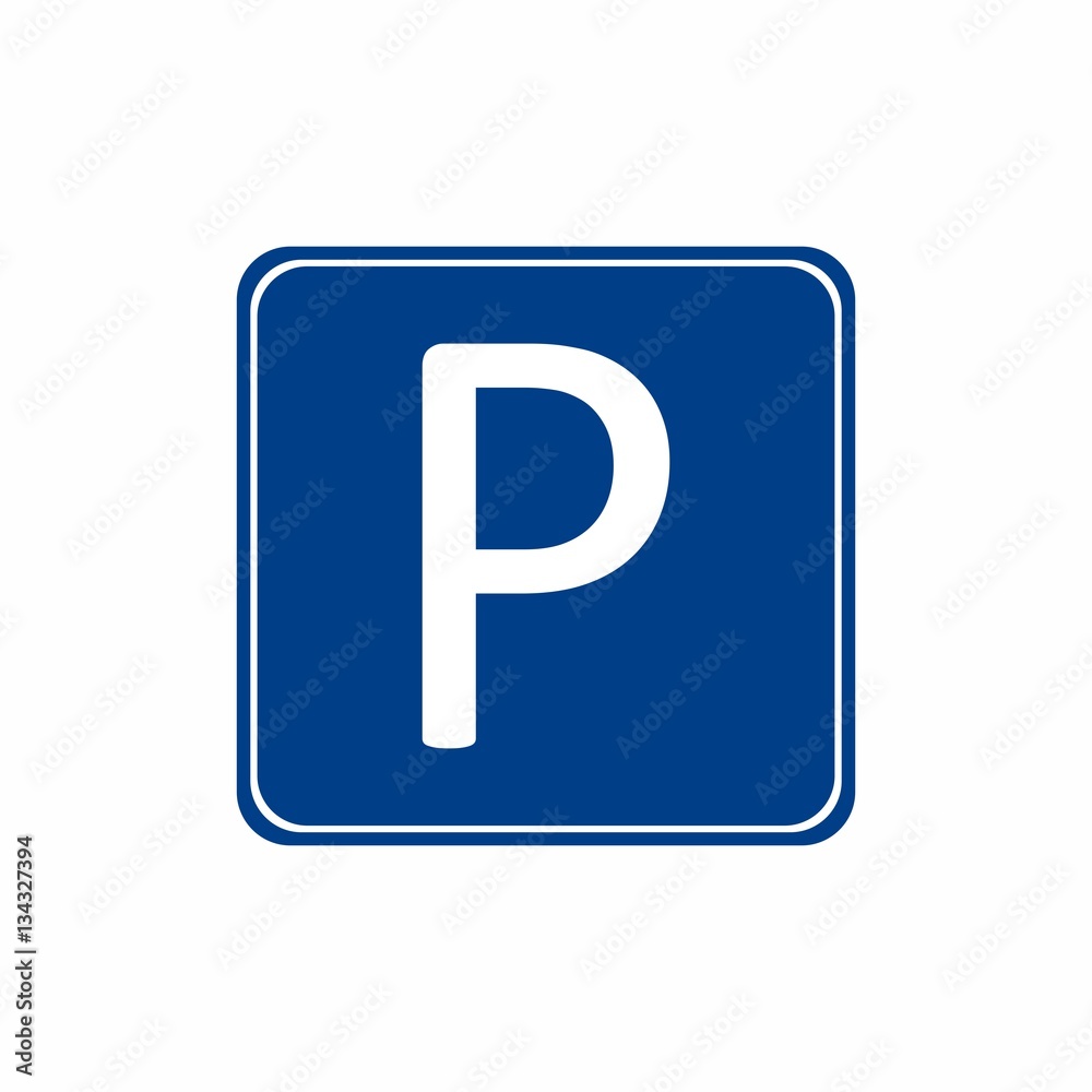 Parking sign vector design isolated on white background Parking sign vector design isolated on white background
