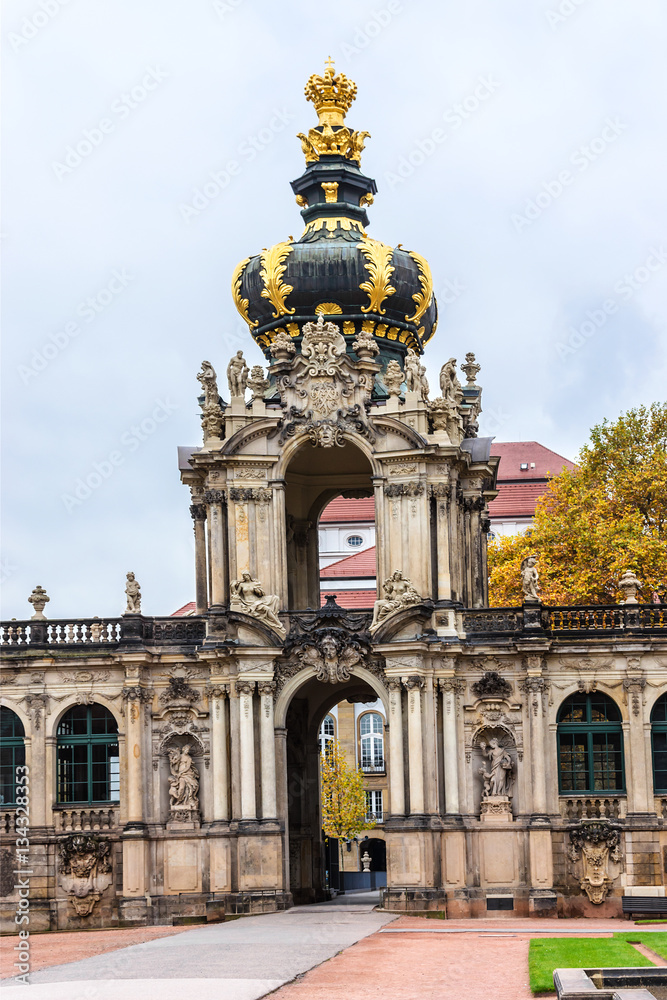 Kronentor or Crown Gate in Zwinger Palace. Dresden, Germany. 