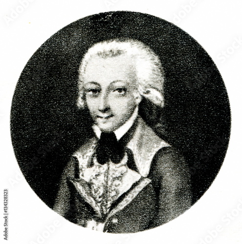 Mozart, austrian composer, as child ca. 1771