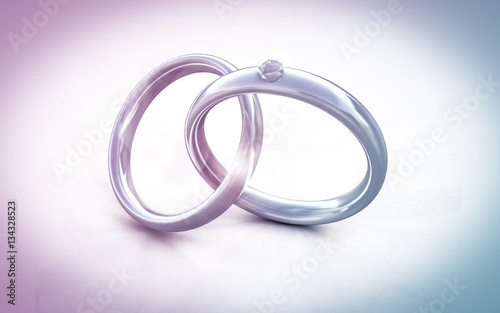 Zwei Ringer - Konzept Liebe, Ewigkeit, Hochzeit oder Antrag