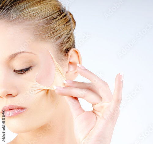 beautiful woman skin care