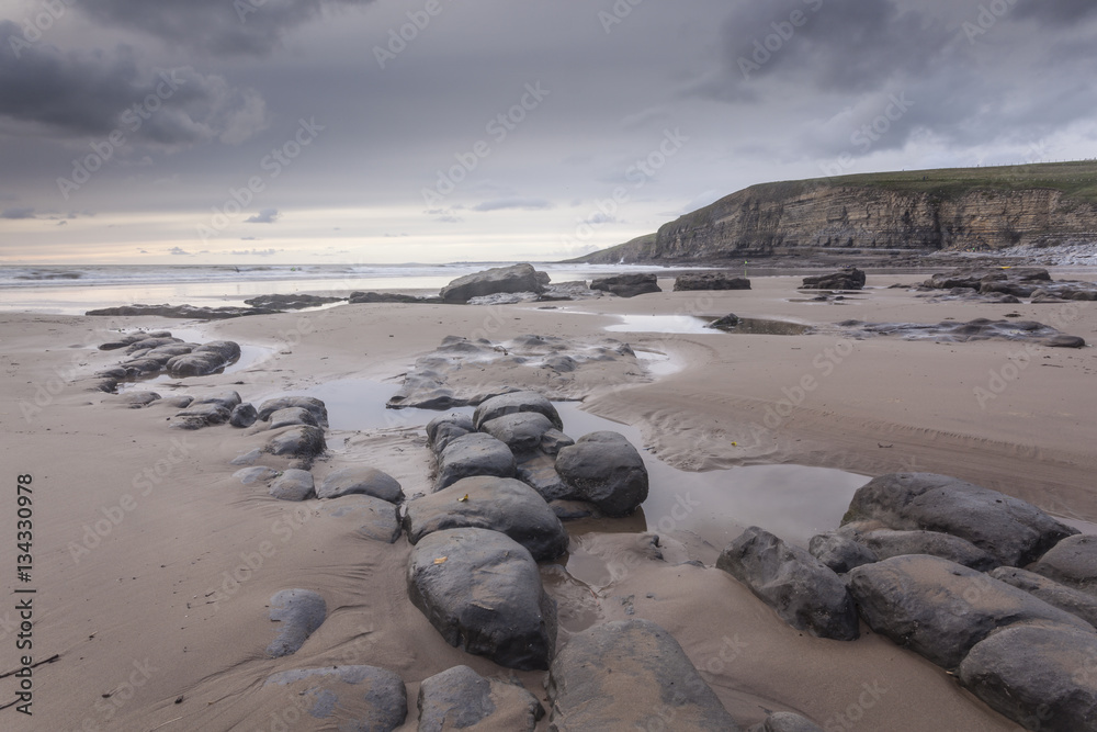 Obraz premium Glamorgan Heritage coastline in Wales, UK.