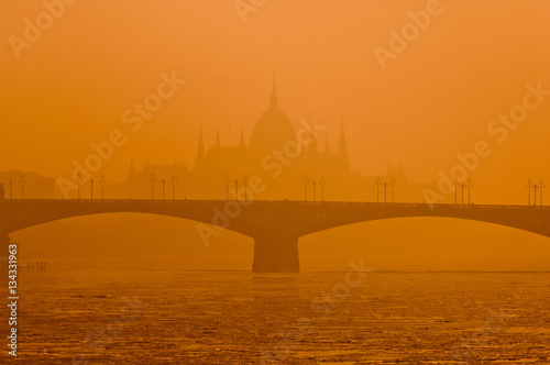 Smog settled over Budapest
