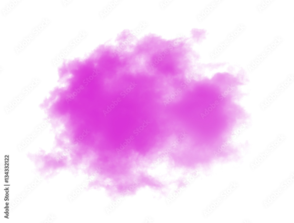 pink clouds on white background