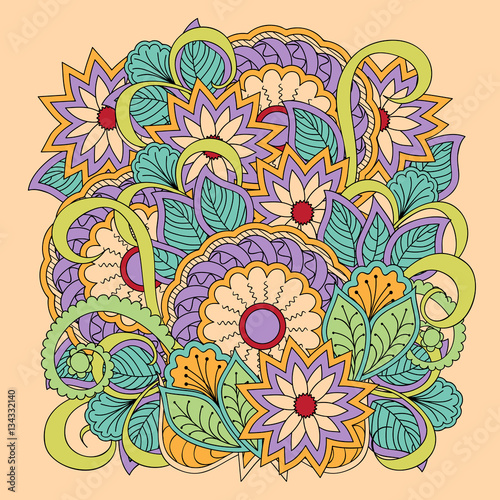 zen-like composition on beige background