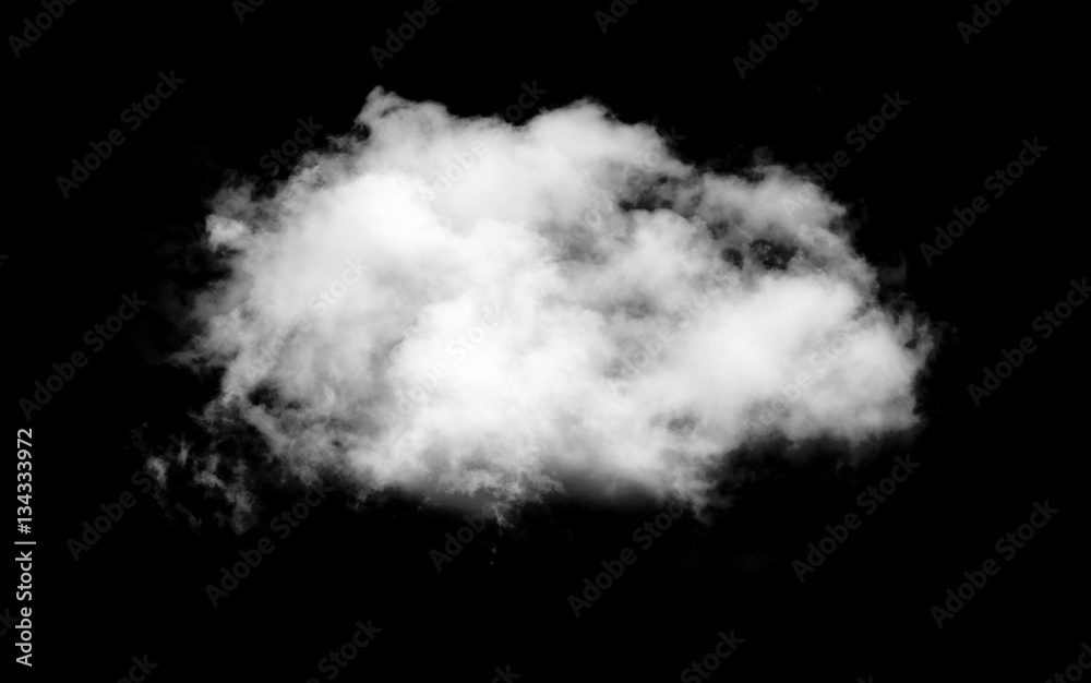Naklejka White clouds on black background