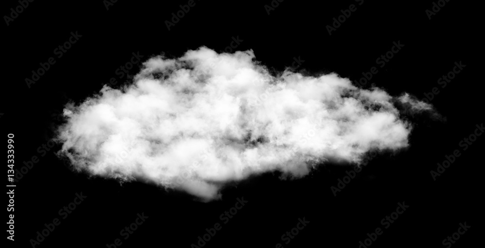 Naklejka White clouds on a black background