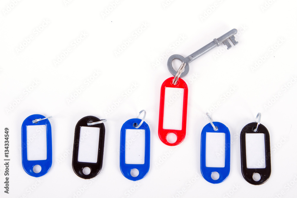 choice of leader red keychain with a key choice of leader red keychain with a key
