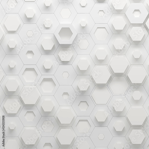Parametric hexagonal pattern, 3d illustration