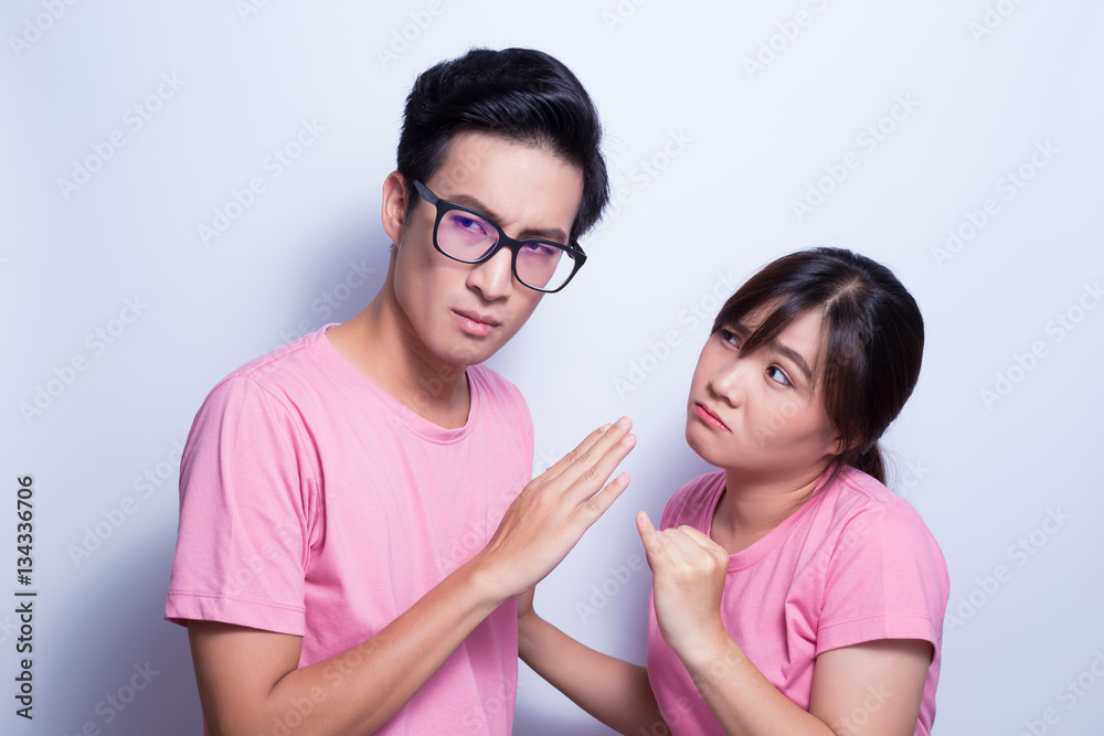 Man angry his girlfriend Man angry his girlfriend