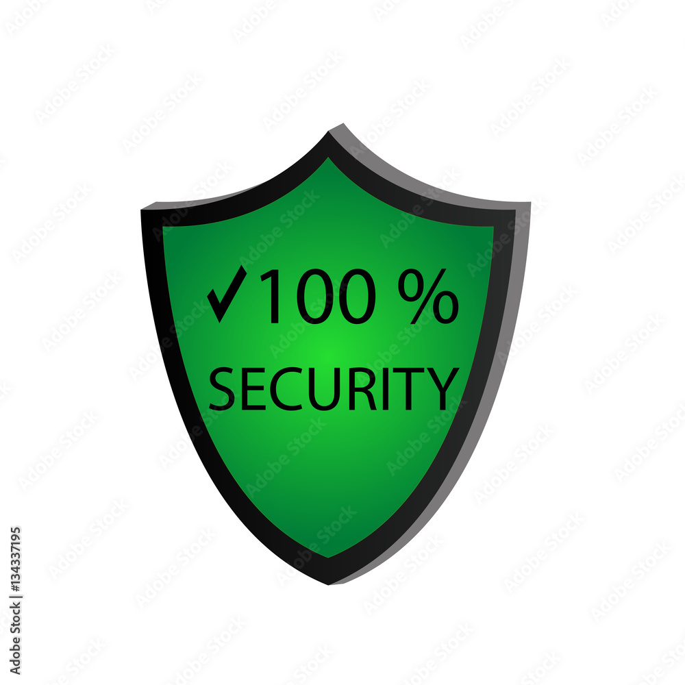 Security Icon Vector Illustration.100 security gren Security Icon Vector Illustration.100 security gren