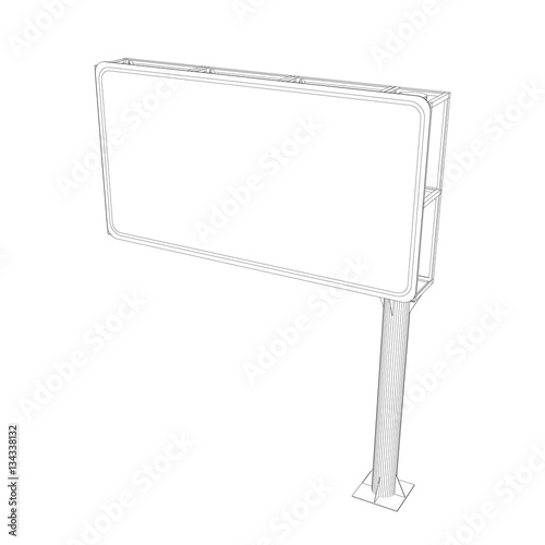 Blank green highway sign.Ve...