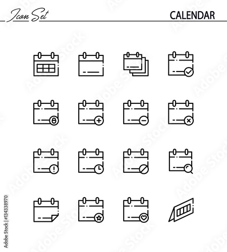 Calendar icon set