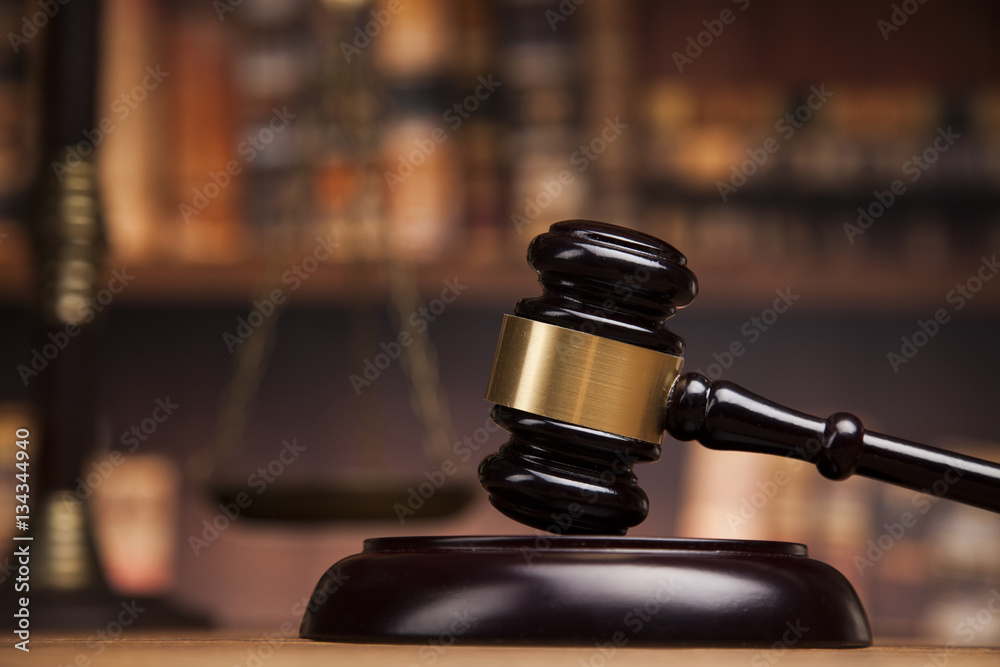 law theme, mallet of the judge, justice scale, books, wooden des law theme, mallet of the judge, justice scale, books, wooden des
