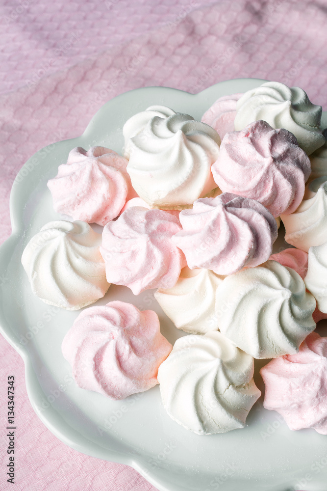 small spiral meringues - shallow depth of field