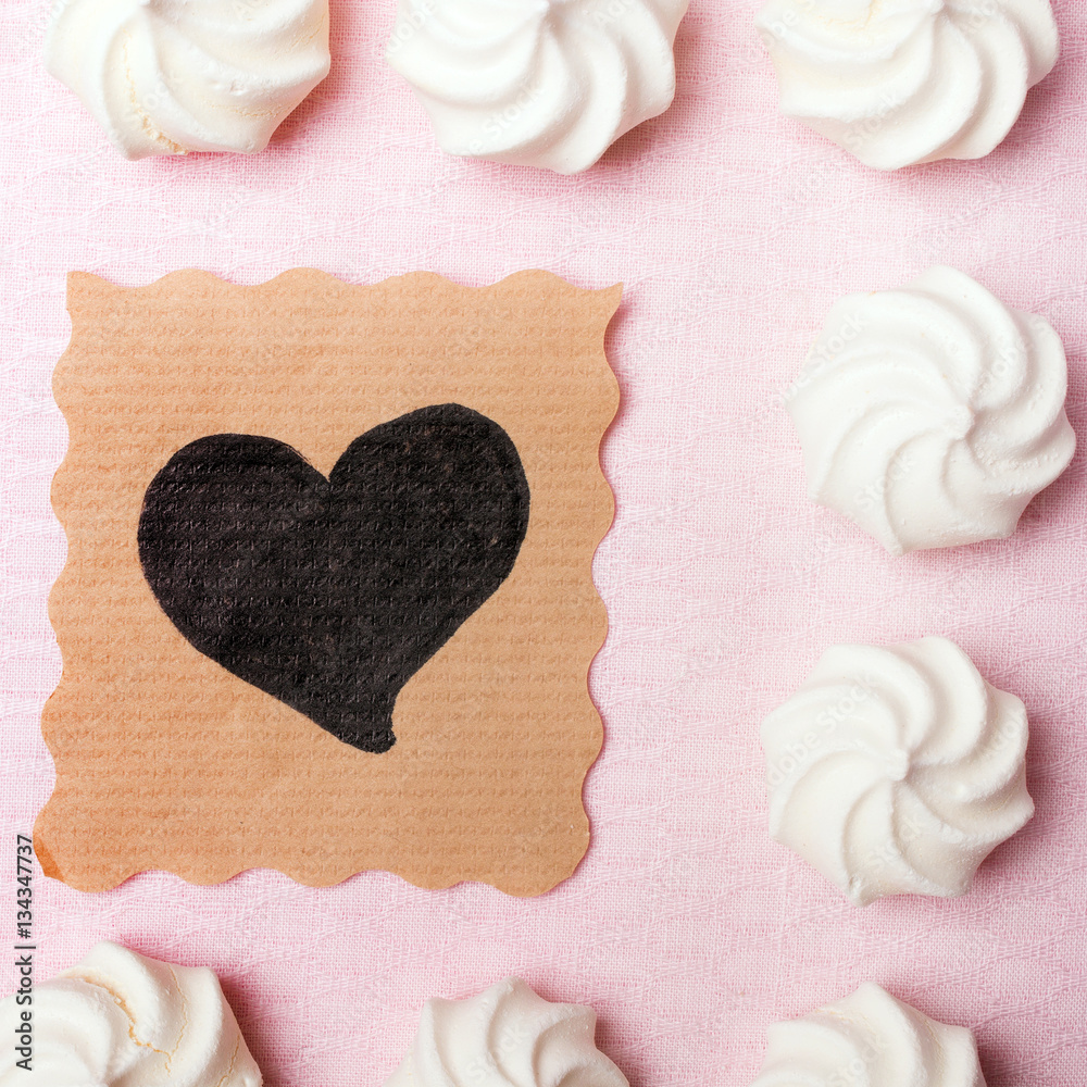 Fototapeta premium small spiral meringues - shallow depth of field