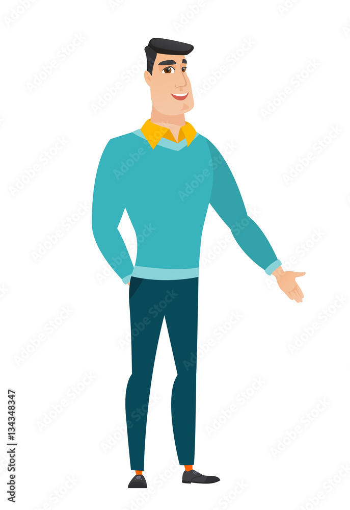 Caucasian businessman with hand in his pocket. Caucasian businessman with hand in his pocket.