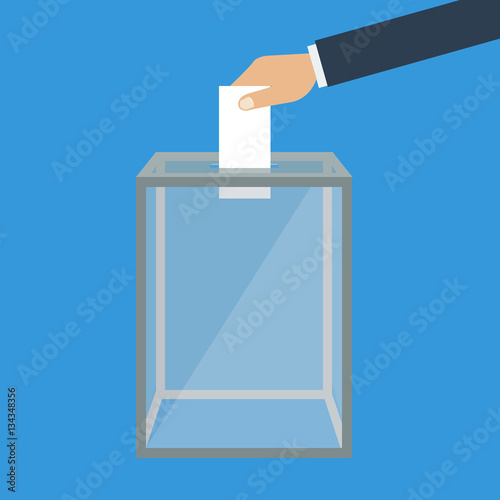 Voting, election concept. Vector illustration flat design style.