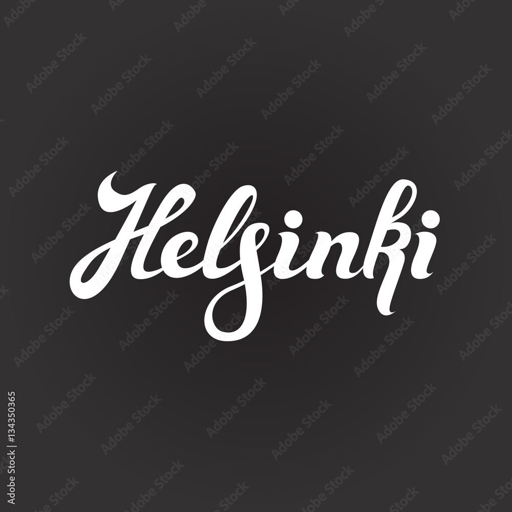 handwritten word Helsinki, vector illustration handwritten word Helsinki, vector illustration