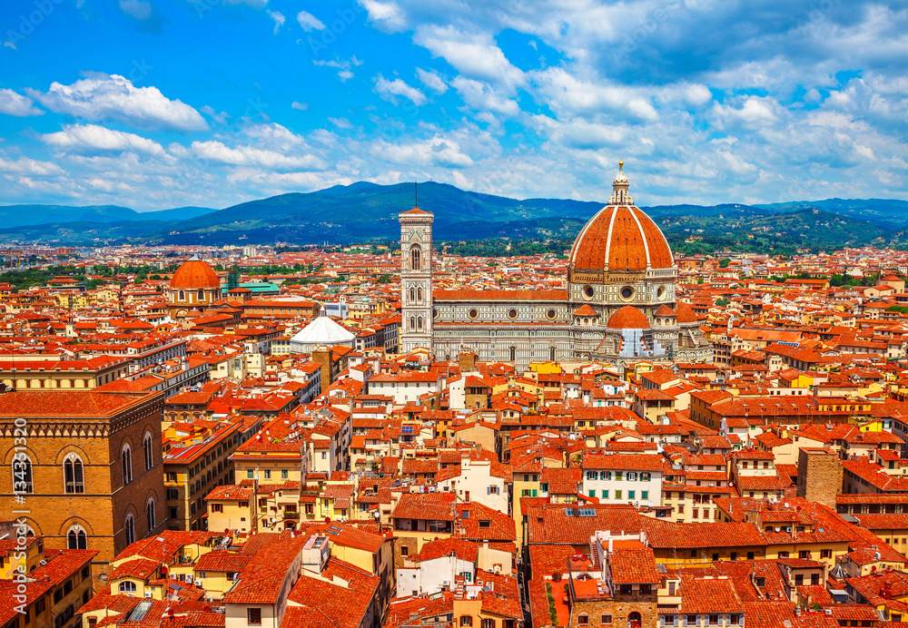 Fototapeta premium Cathedral santa maria del fiore florence view