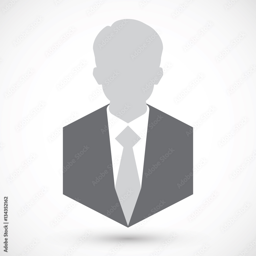 Businessman silhouette avatar profile picture. Man flet icon. Businessman silhouette avatar profile picture. Man flet icon.