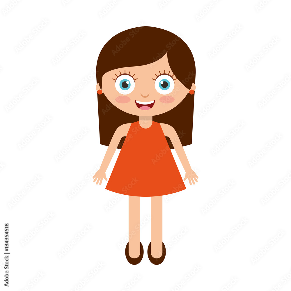 cute little girl character vector illustration design cute little girl character vector illustration design