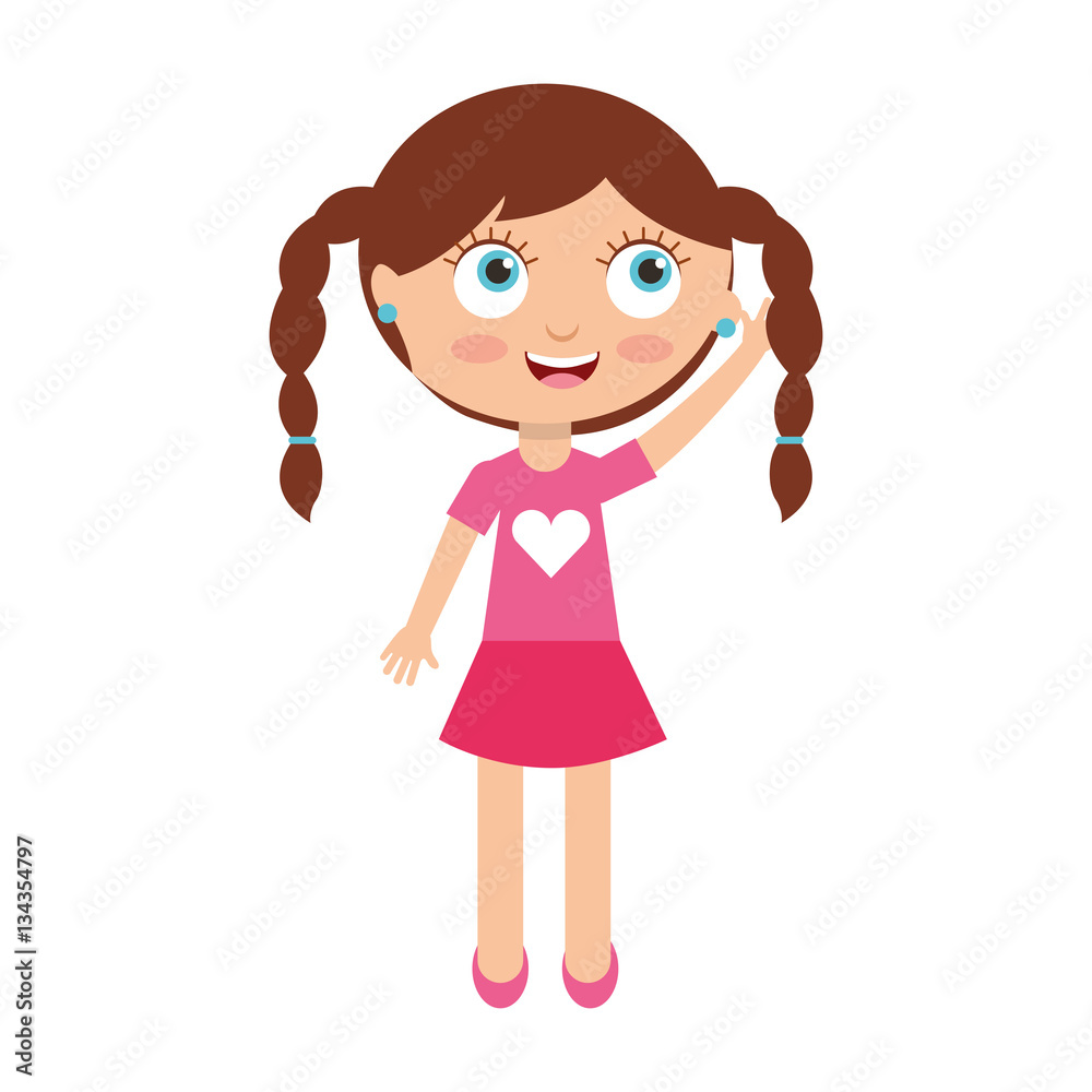 cute little girl character vector illustration design cute little girl character vector illustration design