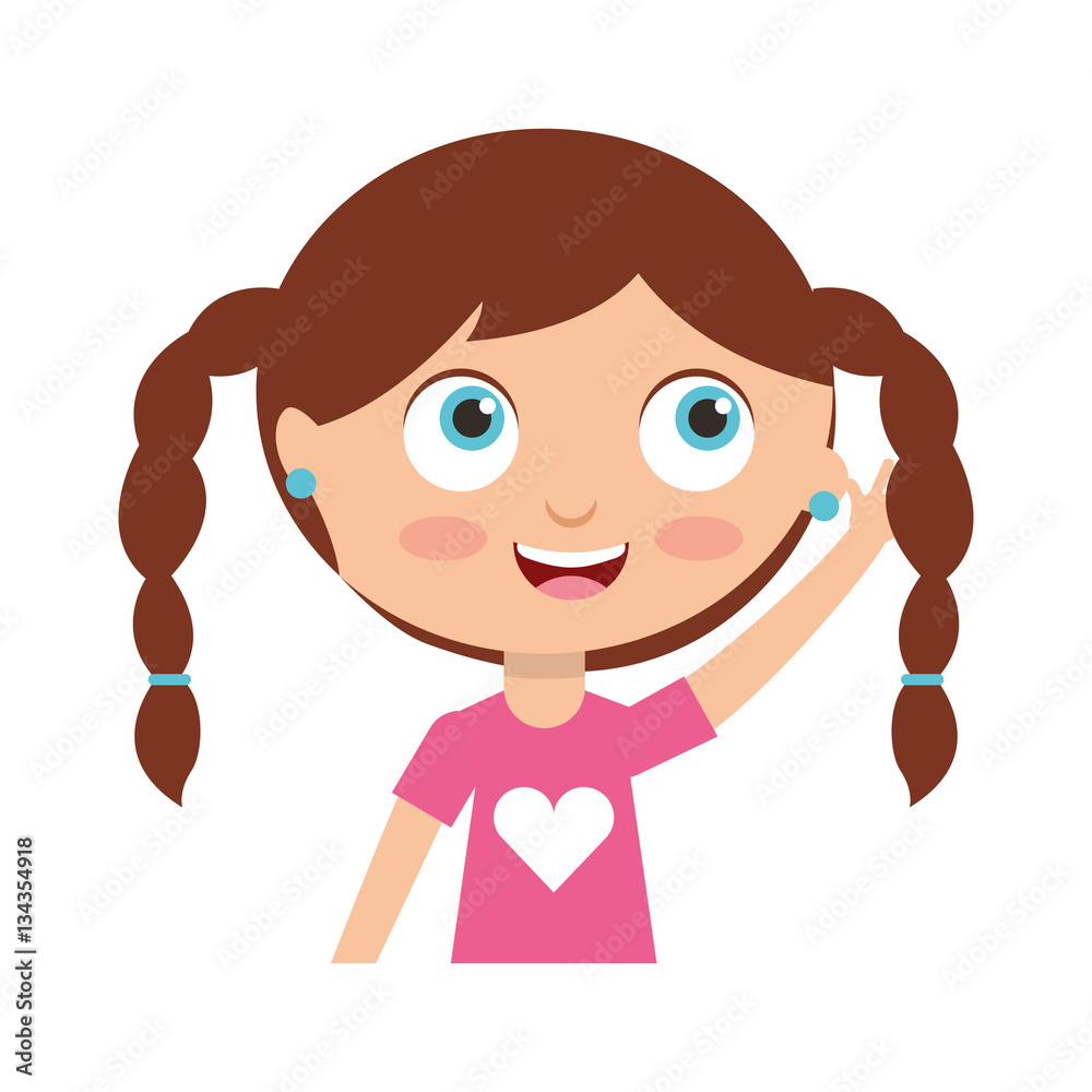 cute little girl character vector illustration design cute little girl character vector illustration design